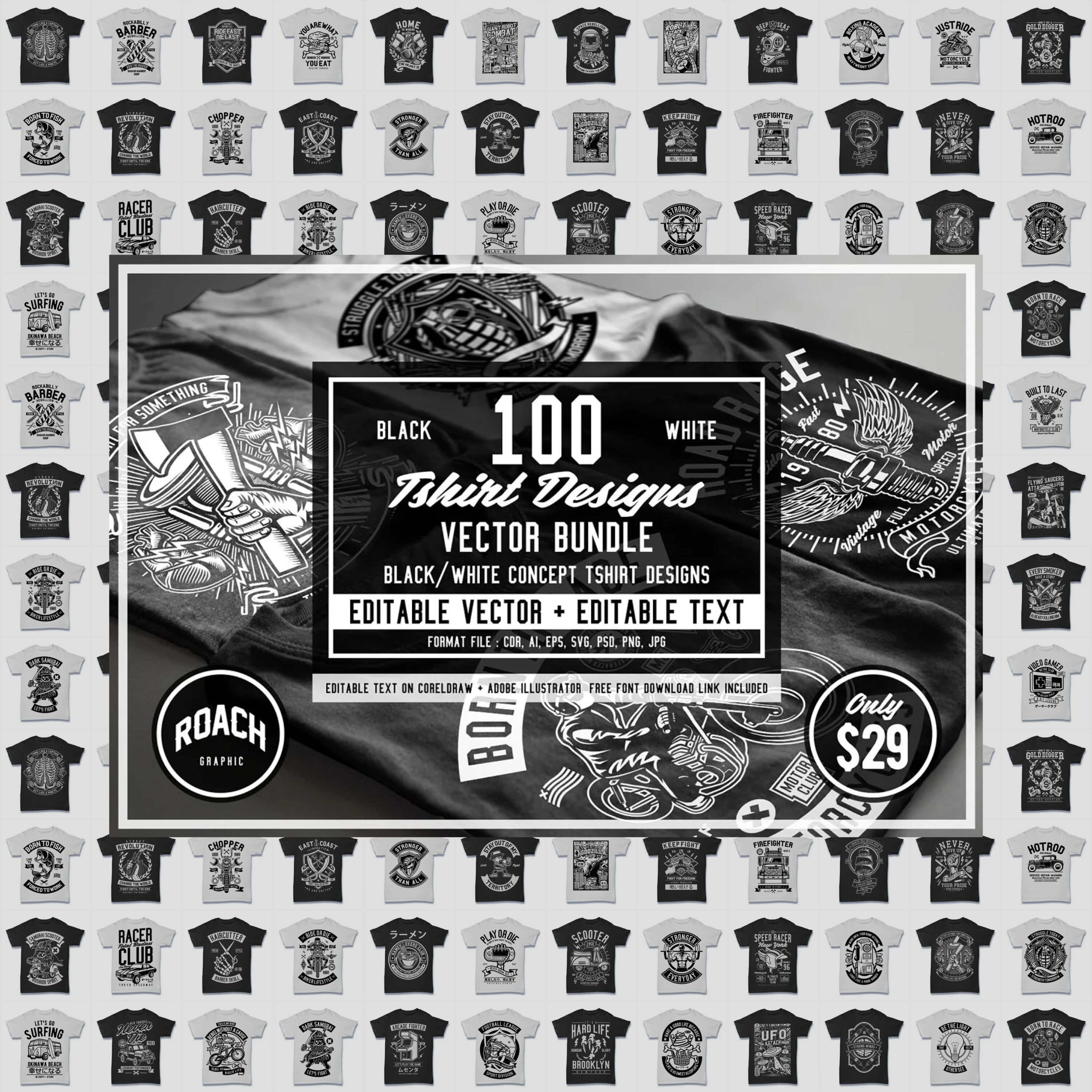 100 vector tshirt designs.