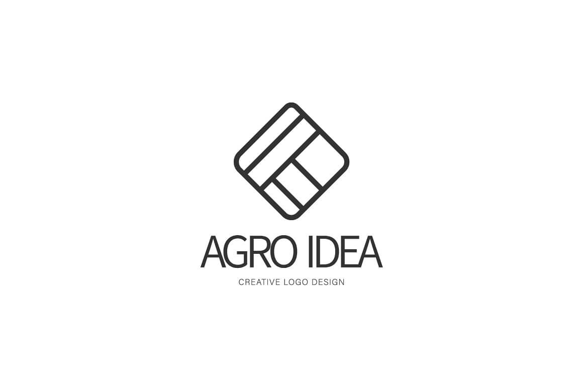 Large black and white "Agro Idea" logo on a white background.