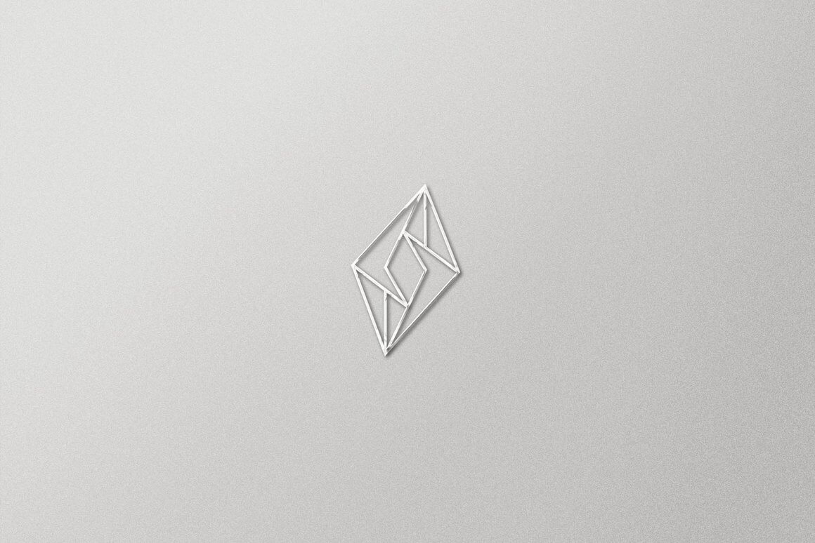 Silver luxury jewelry logo on a light background.