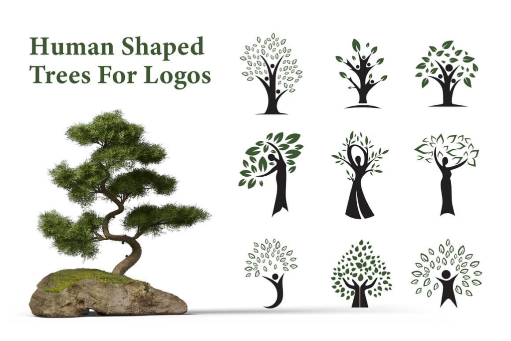 Human Tree Shape Human Shaped Trees For Logos – MasterBundles