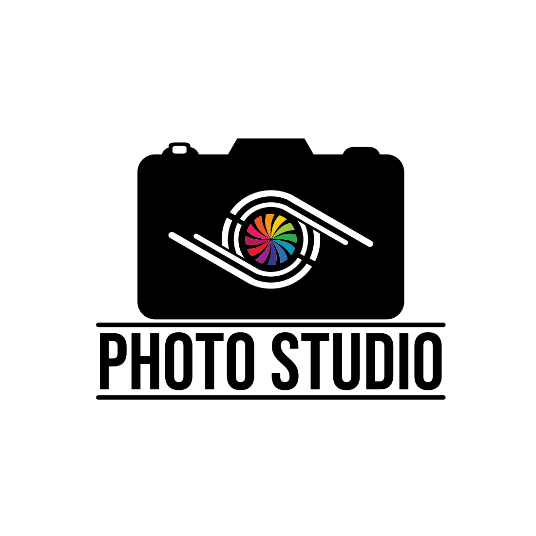 Photography Logo Template With Camera Icon previews.