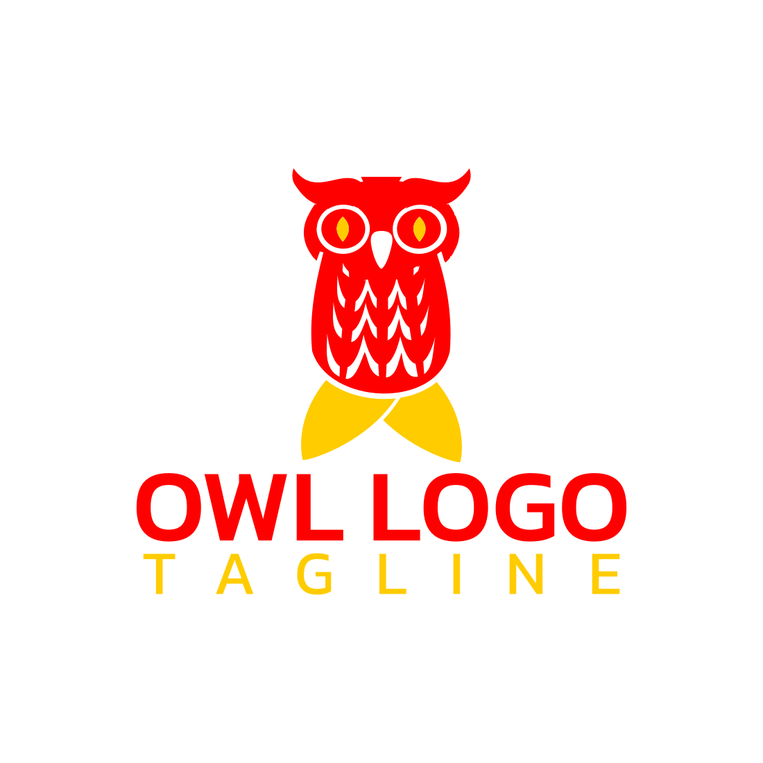 Owl Sign Awesome Logo Design Template previews.