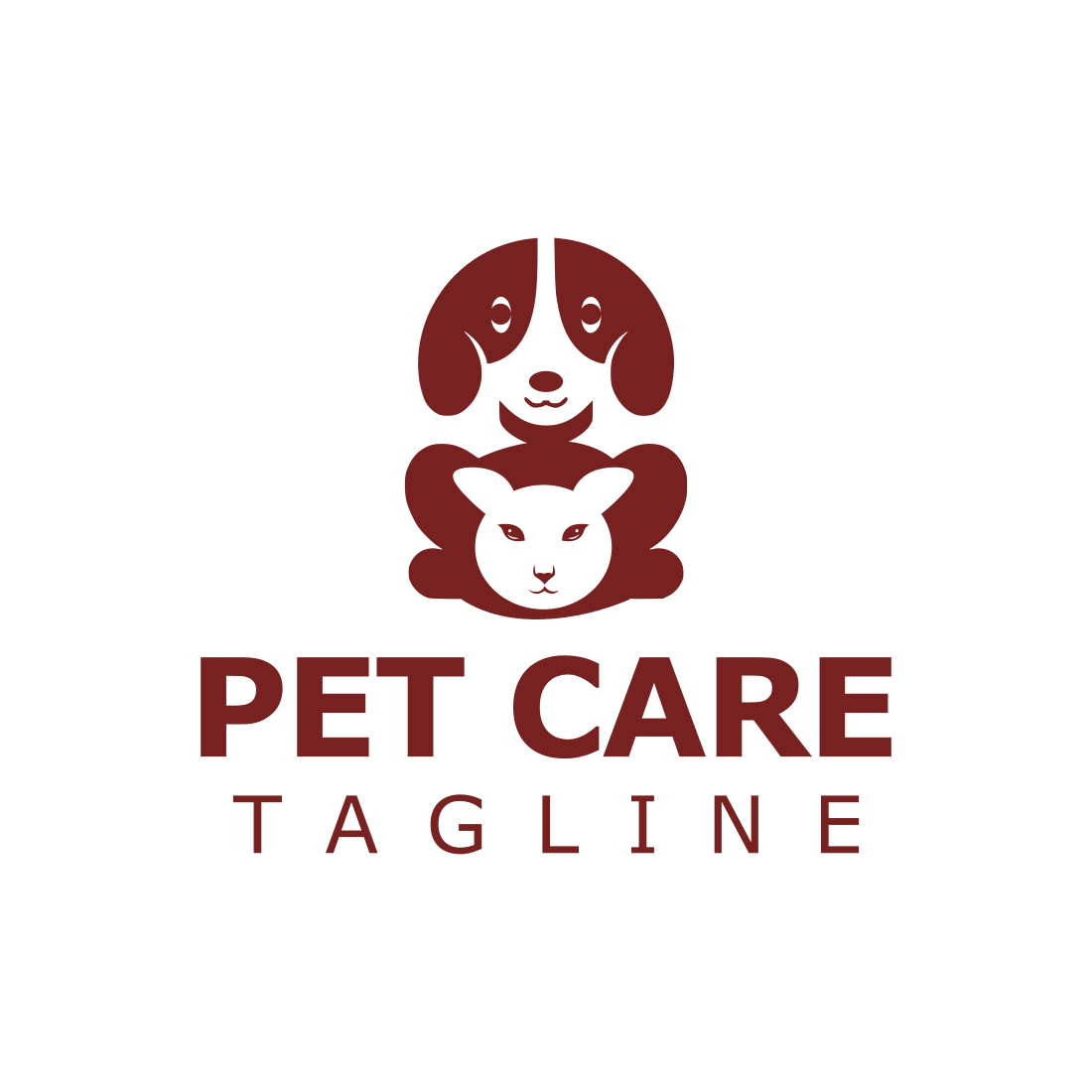 Pet Care Custom Logo Design Template cover image.