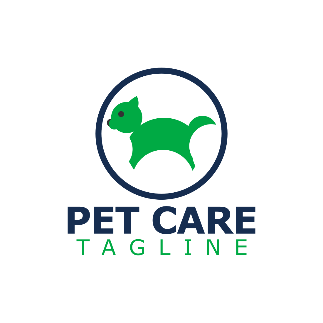 Elegant Pet Care Logo Design Template cover image.