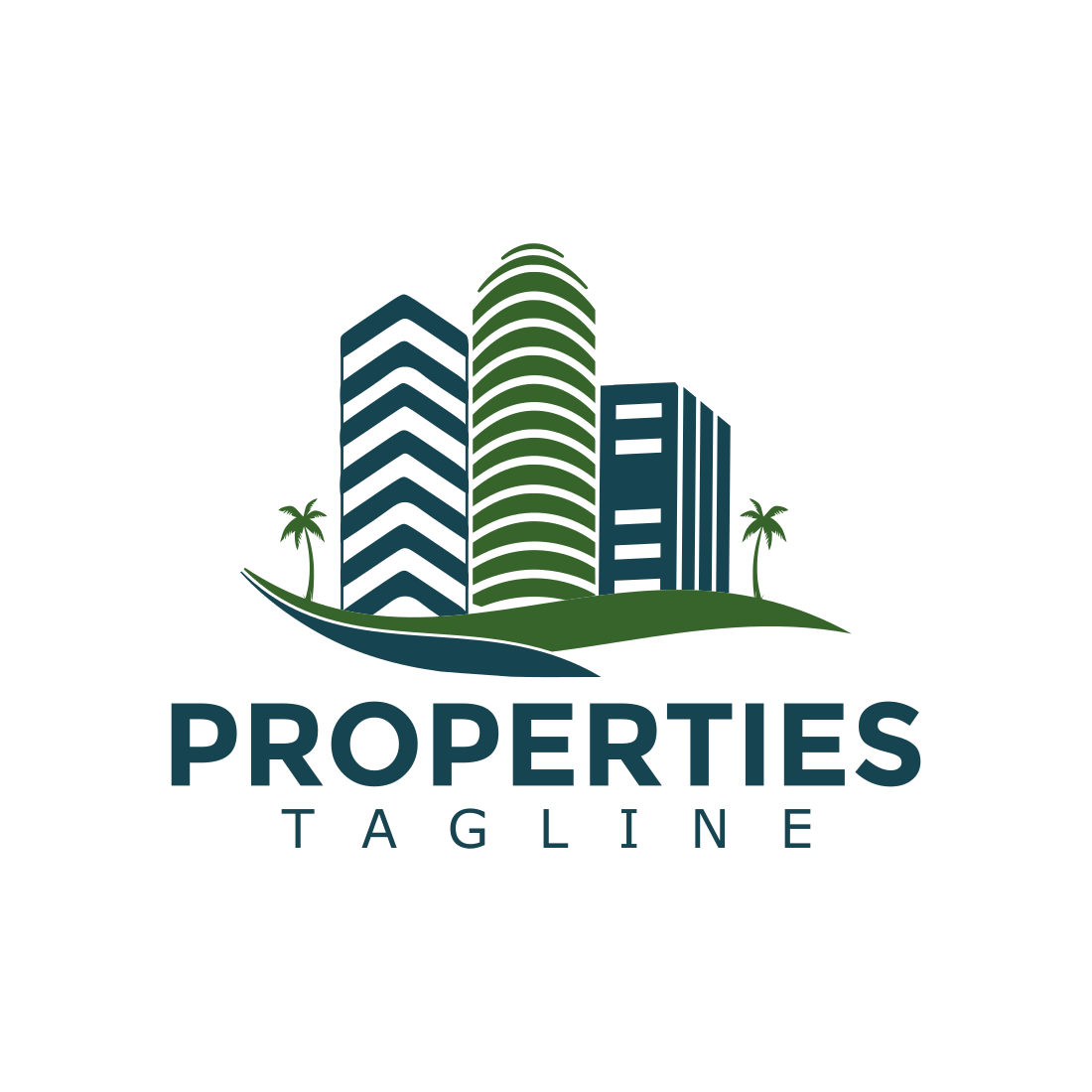 Elegant Properties Logo Design Template previews.