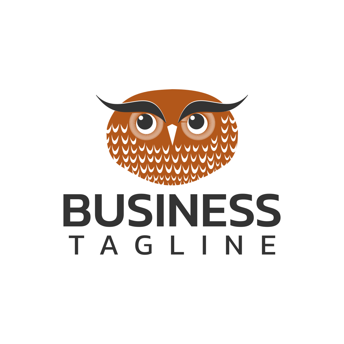 Owl Attractive Logo Design Template previews.