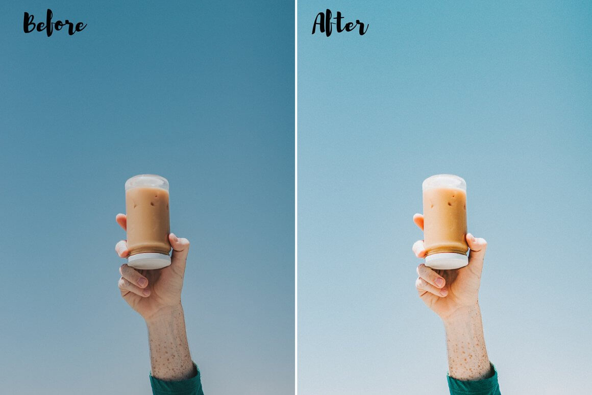 An overturned jar in a red hand on a blue background.