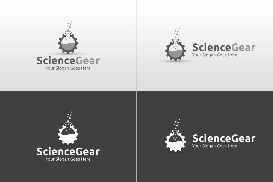 The title and logo of Science Gear are gray and white.