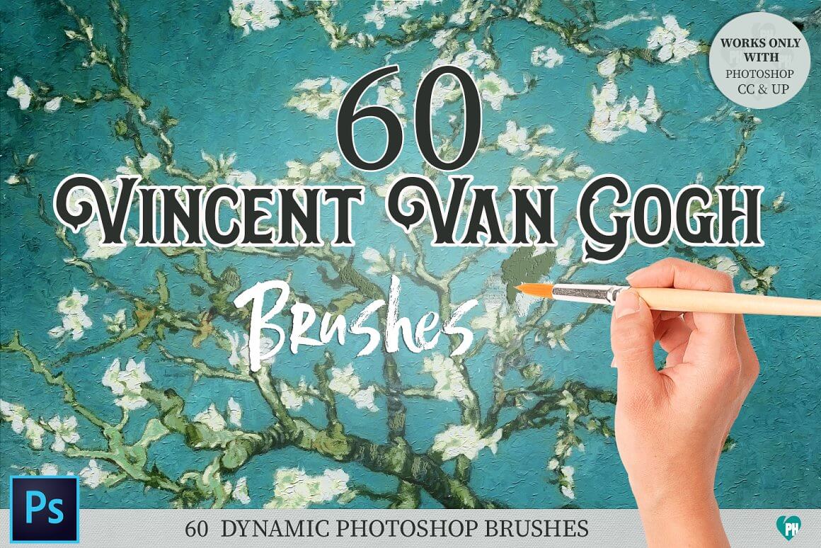 60 Vincent Van Gogh brushes.