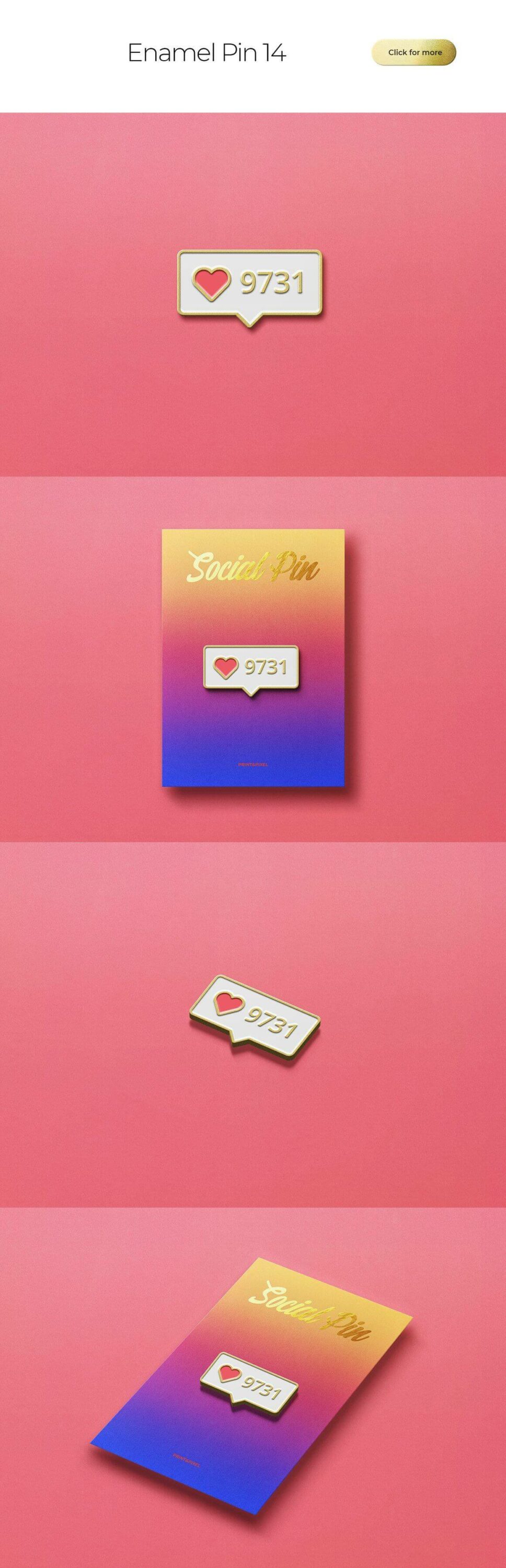 Social pin on a pink background.