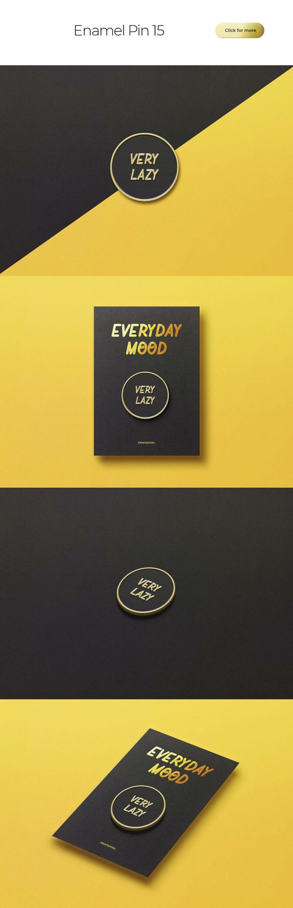 Everyday mood on yellow and black backgrounds.
