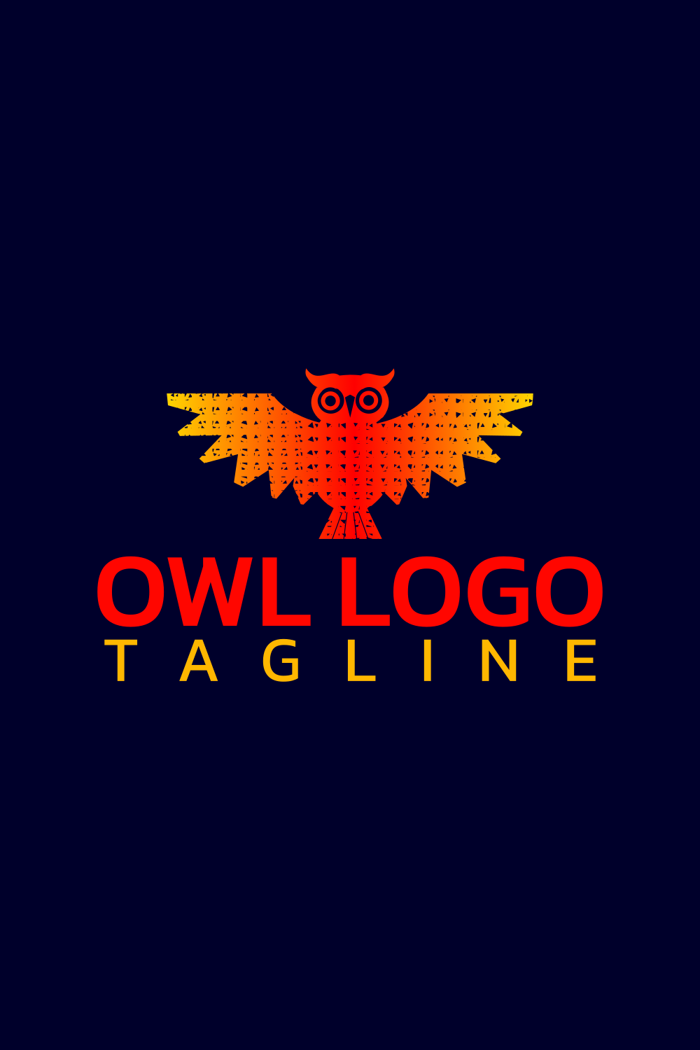 Owl Custom Logo Design Template pinterest.