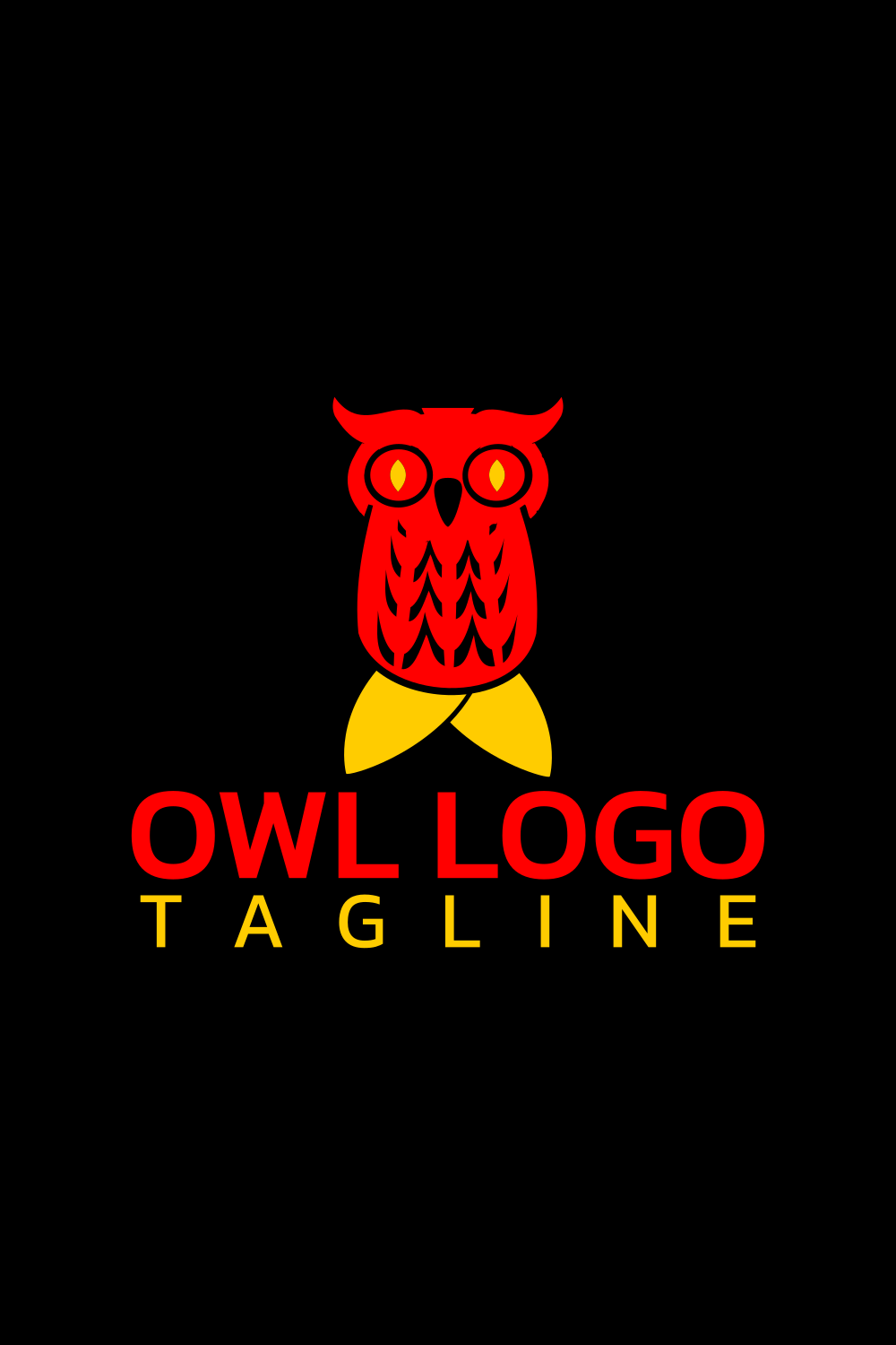 Owl Sign Awesome Logo Design Template pinterest image.