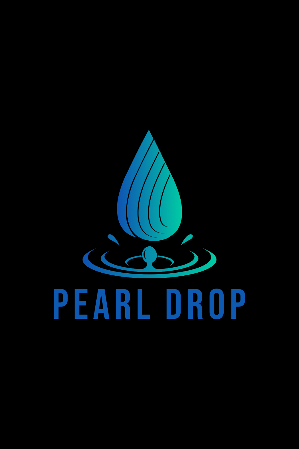 Pearl Drop Creative Design Logo pinterest image.