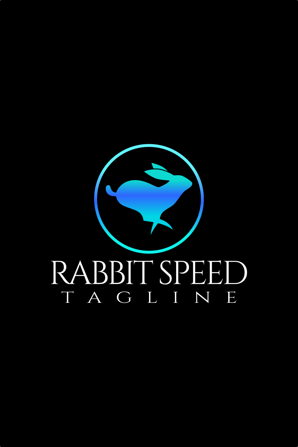 Rabbit Speed Custom Logo Design pinterest image.