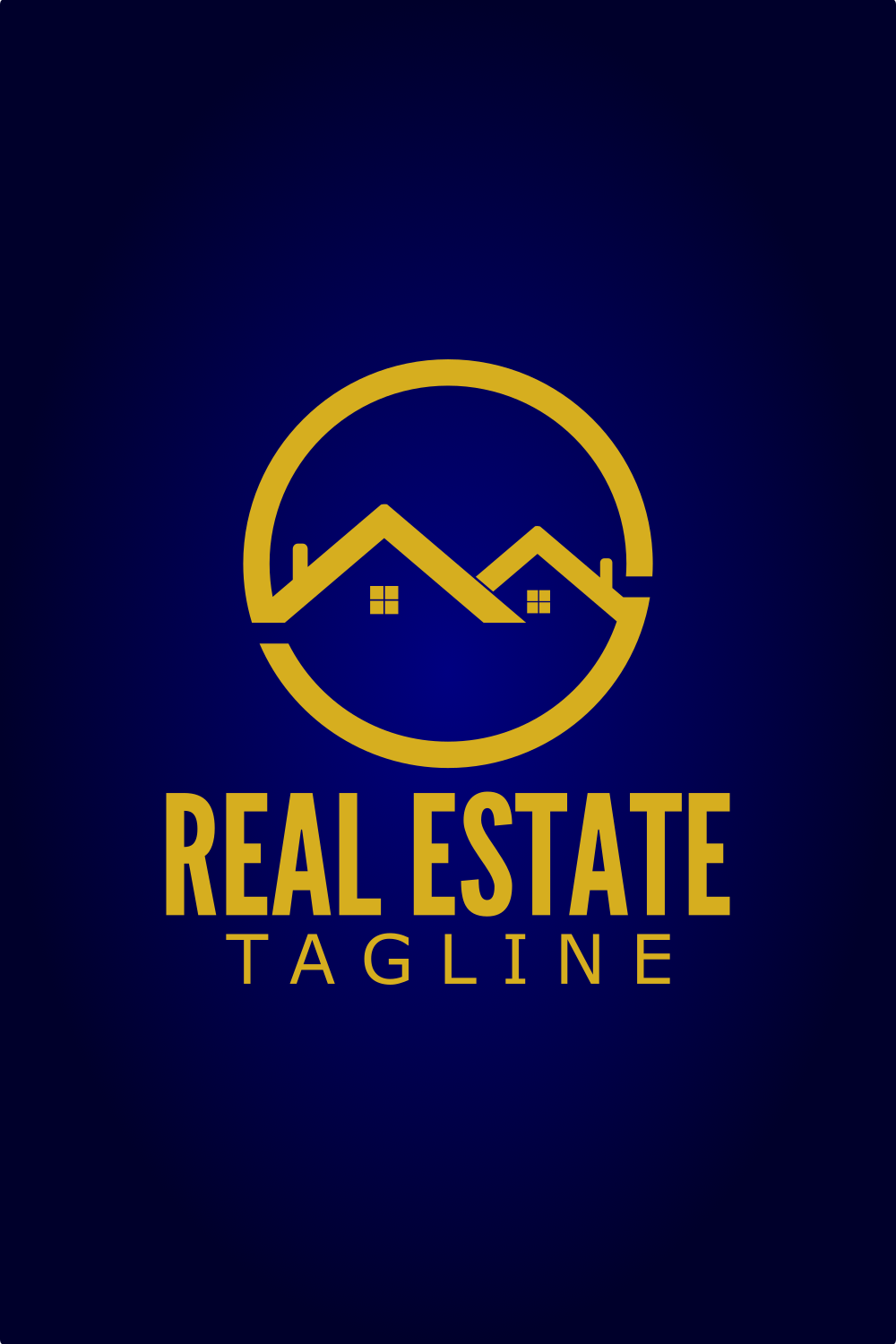 Real Estate Attractive Logo Design Template pinterest image.