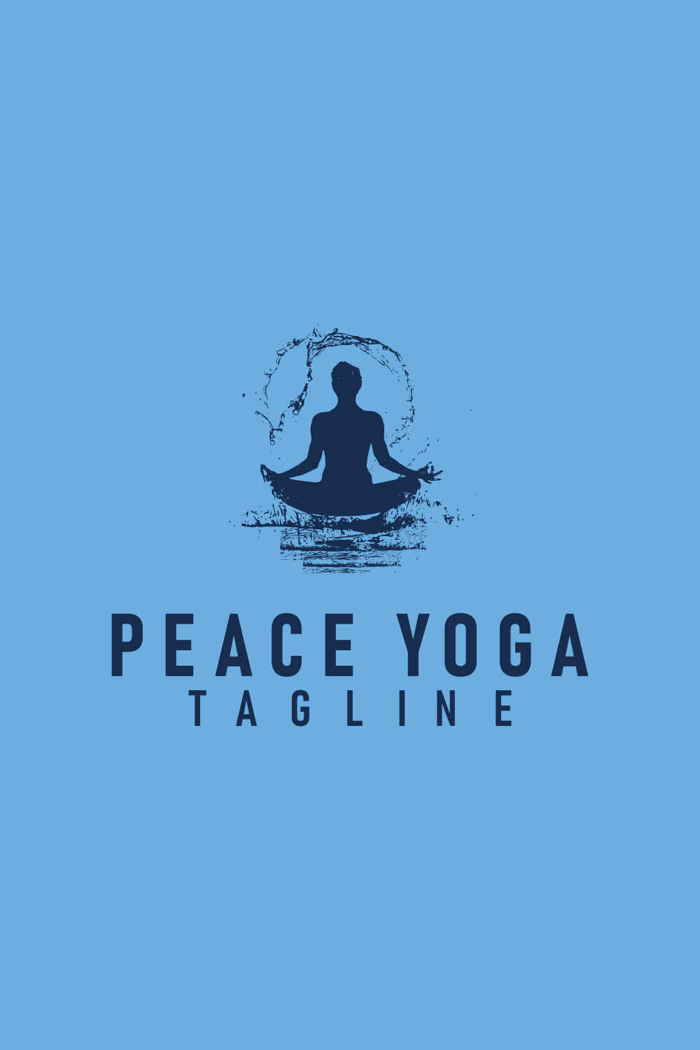 Yoga Meditation Custom Design Logo pinterest.