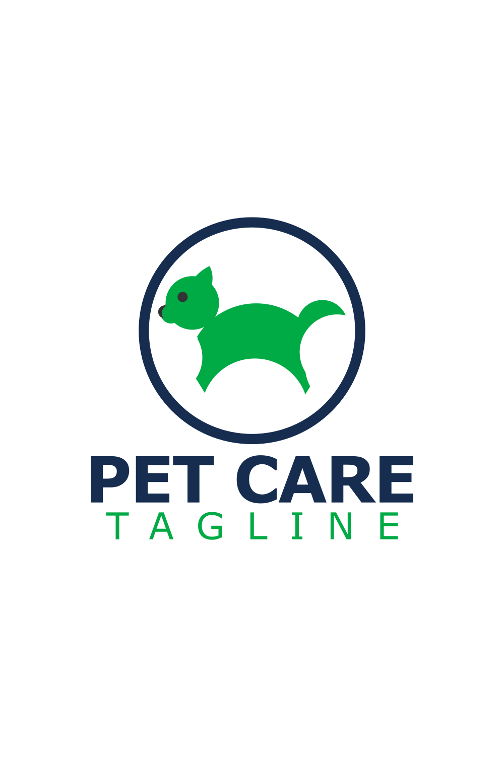 Elegant Pet Care Logo Design Template pinterest image.
