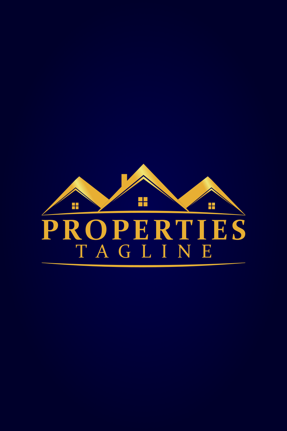 High Rise Properties Logo Design Template pinterest image.