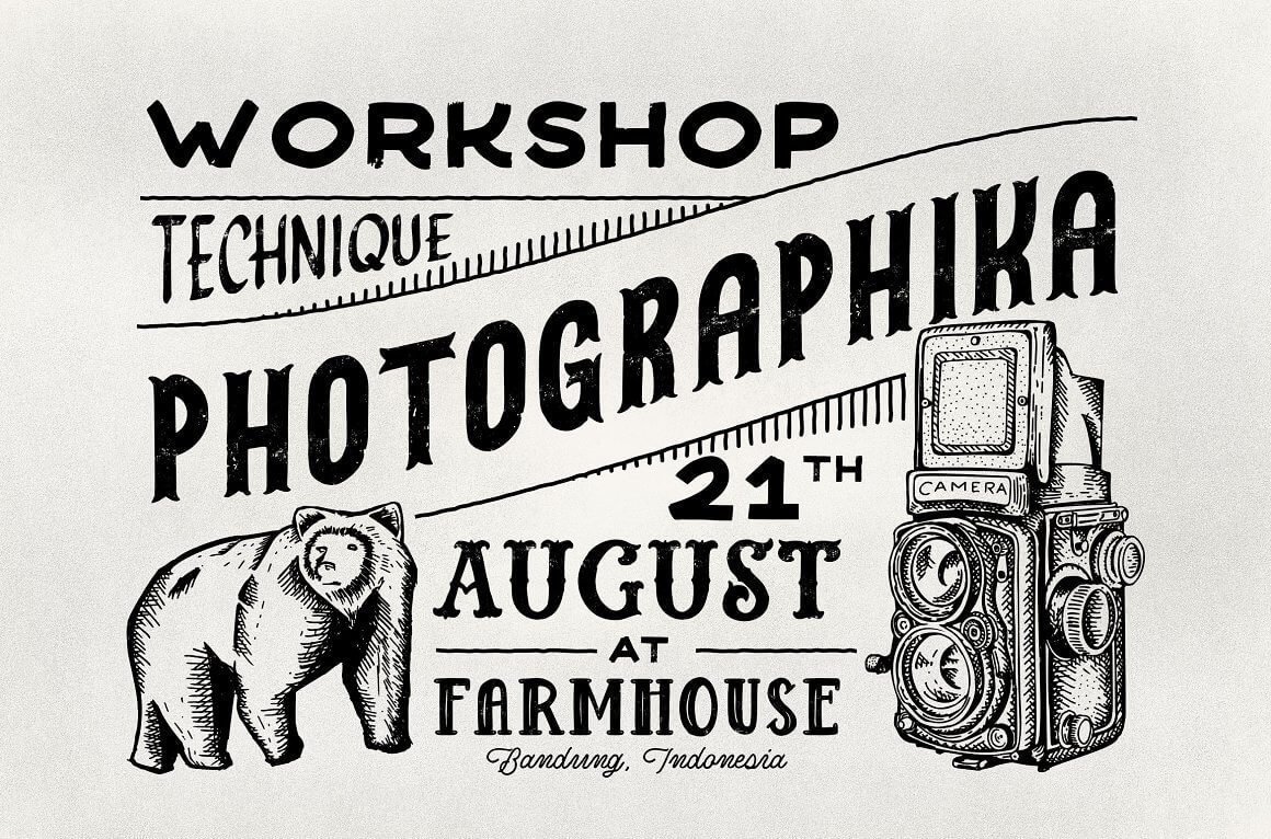 Logo with inscription "Workshop technique photographika".