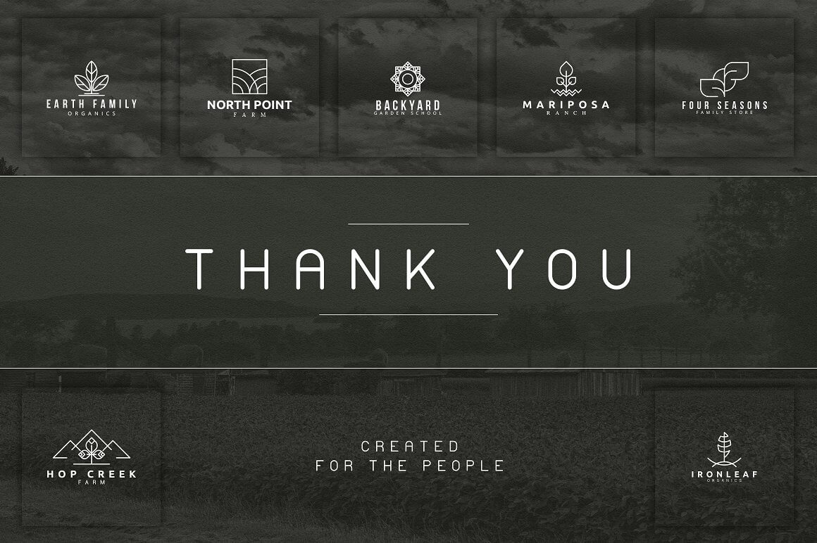 All product Agriculture Edition logos and the inscription "Thank you".