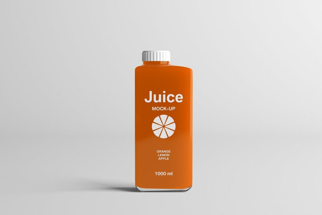 Plastic Juice Bottle Mockup Templates MasterBundles