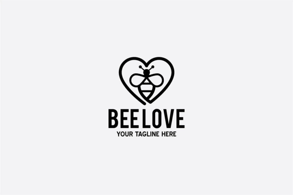 Bee Love Logo Template – MasterBundles