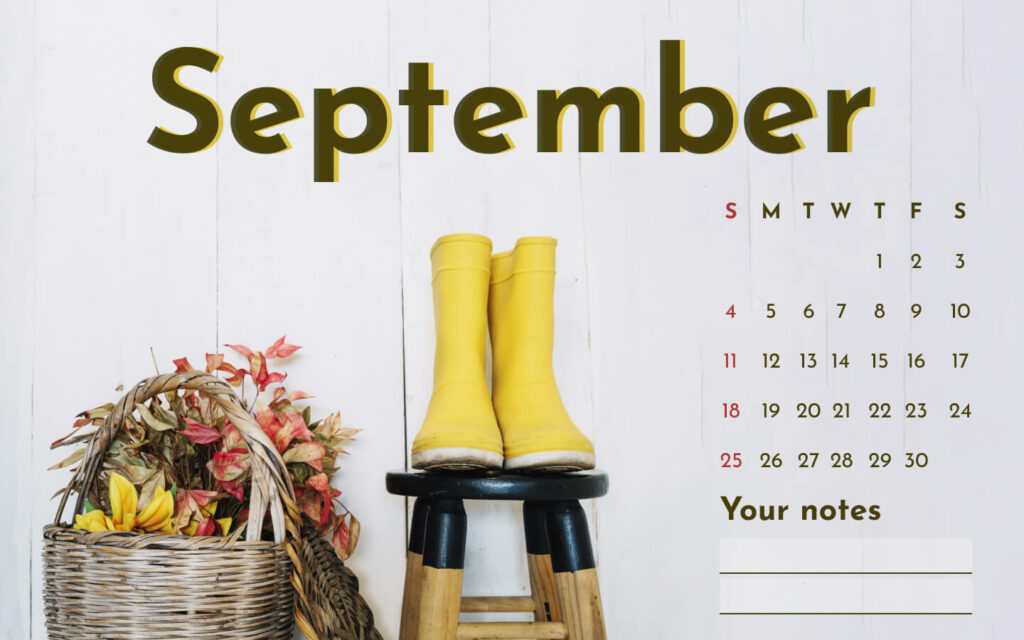 Free Editable Printable September Calendar – MasterBundles