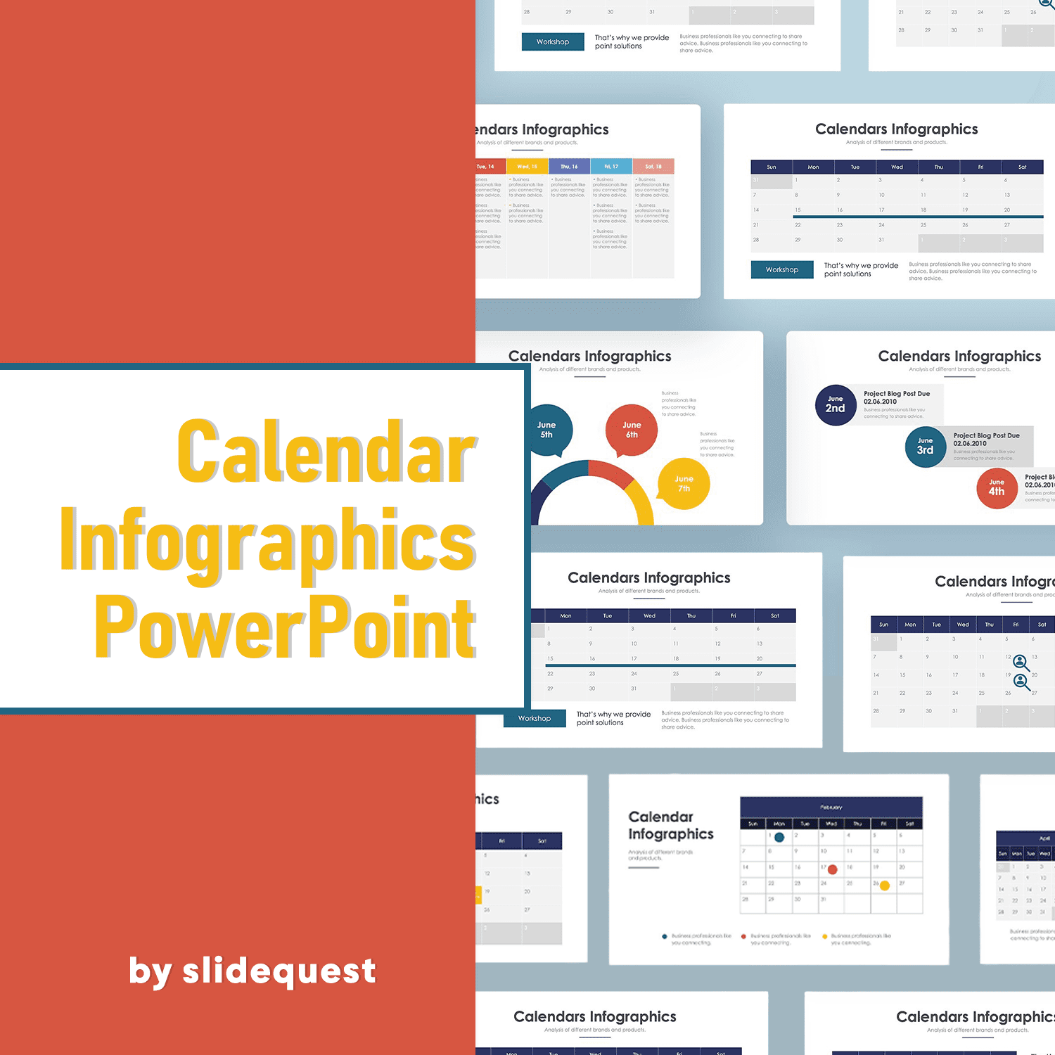calendar infographics powerpoint.