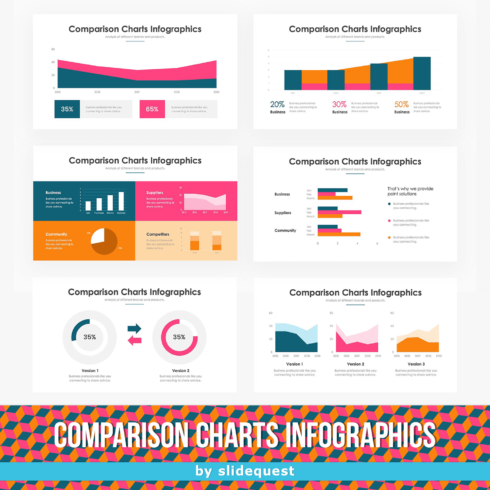 Comparison Charts Infographics – MasterBundles