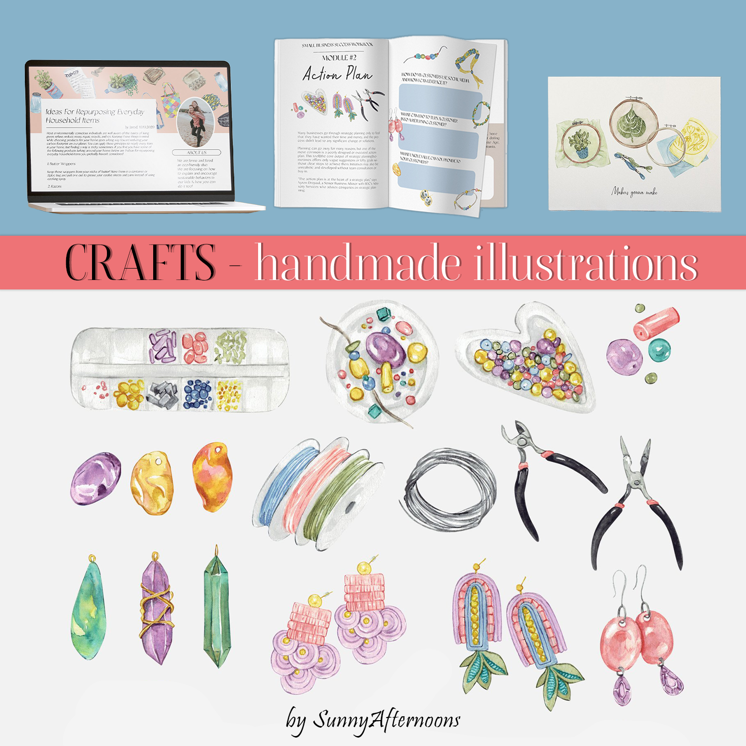 Preview crafts handmade illustrations.