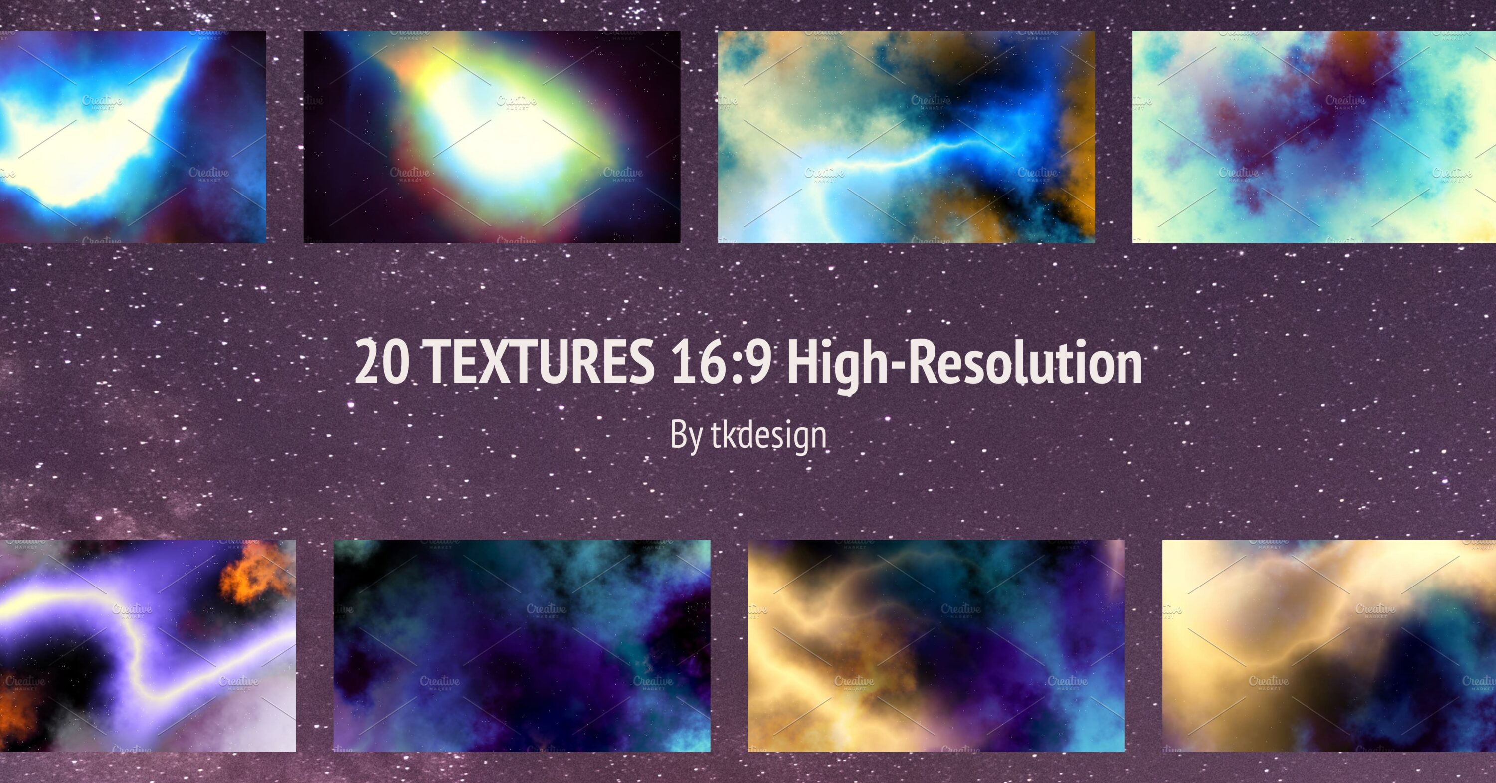 20 TEXTURES 16:9 High-Resolution facebook image.