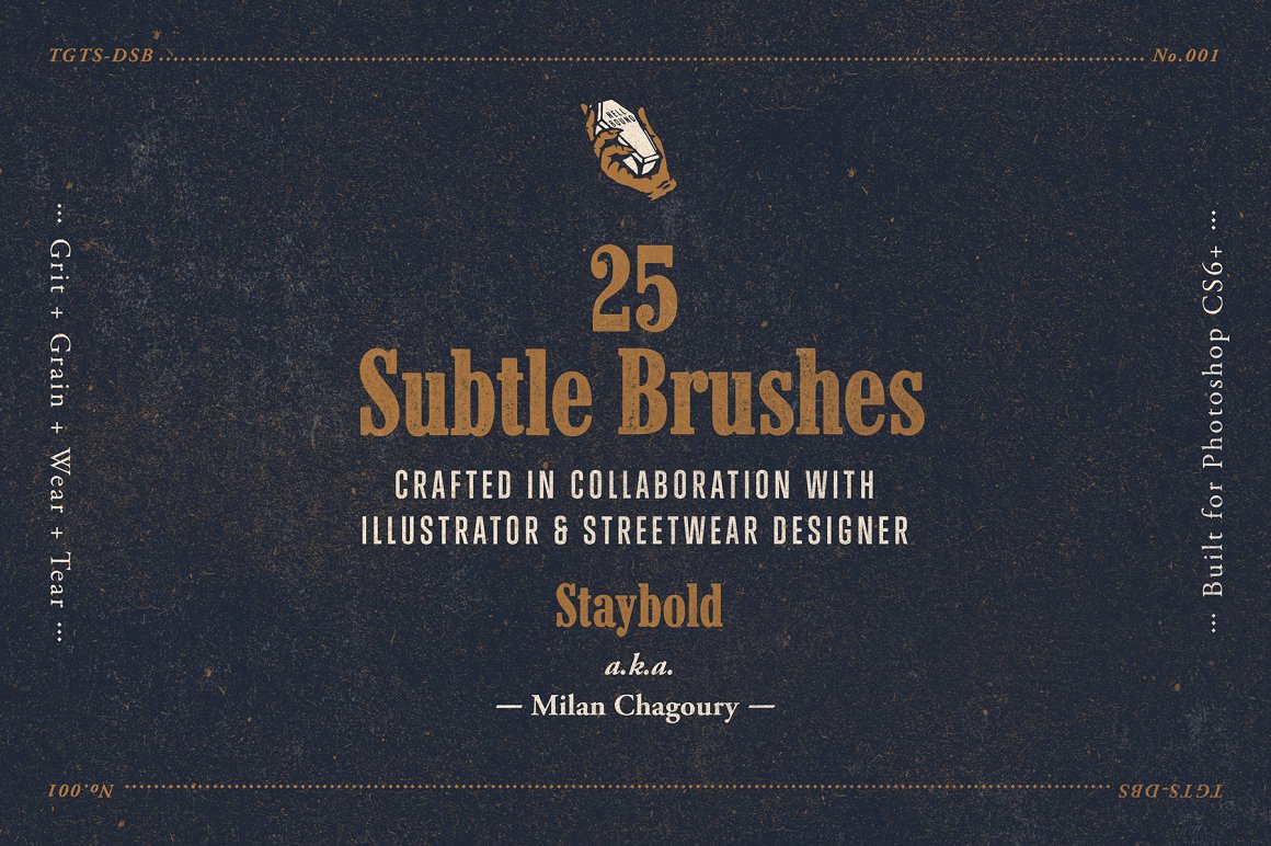 25 Subtle Brushes, Crafted in collaboration with illustrator & streetwear designer, Staybold.