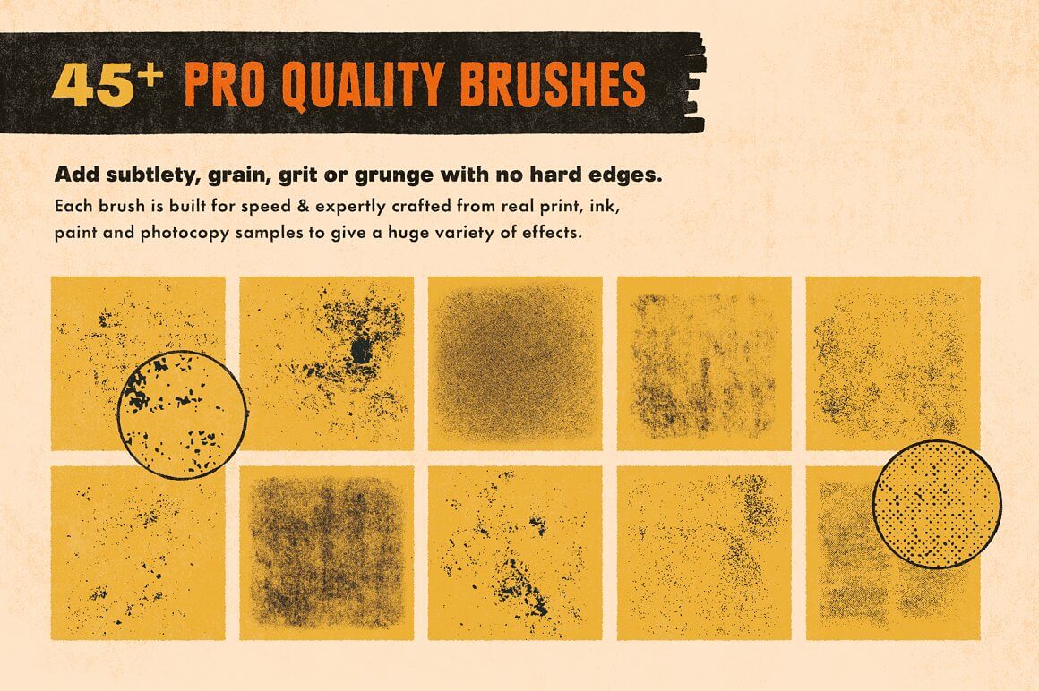 45+ Pro Quality Brushes.
