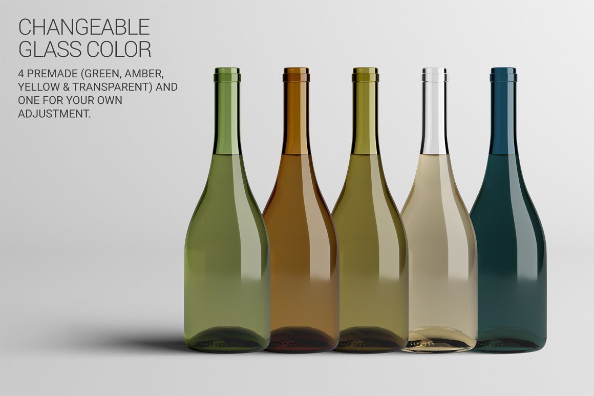 Bottles without labels.