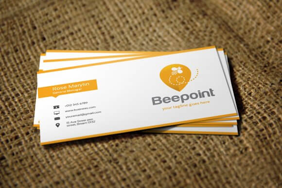 Business cards with logo of Beepoint.