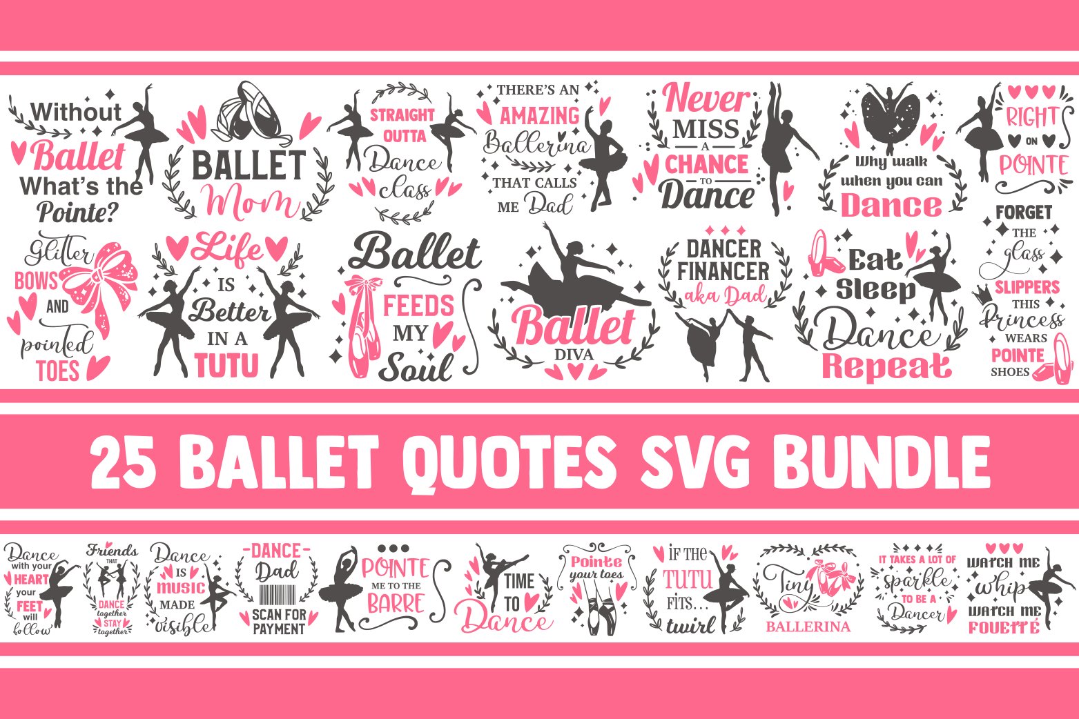 Beautiful prints with inscriptions for ballet.