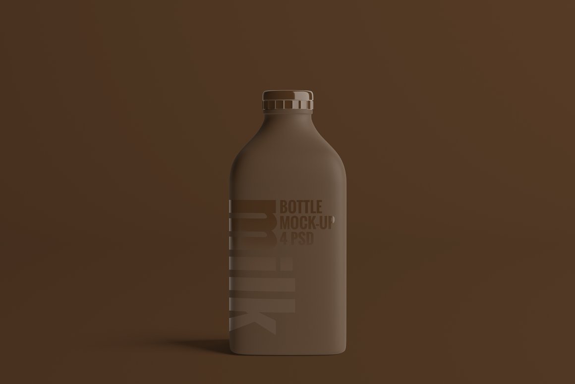 White bottle with brown color.