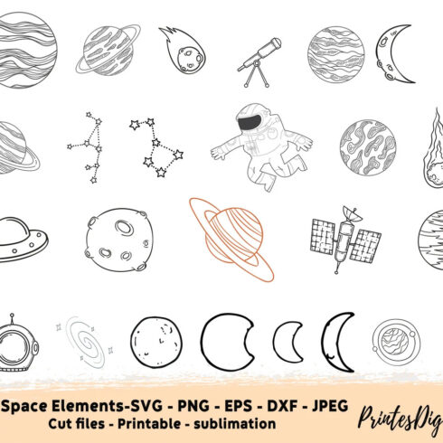 45 Space Svg Bundle, Planets Svg Cricut | Master Bundles