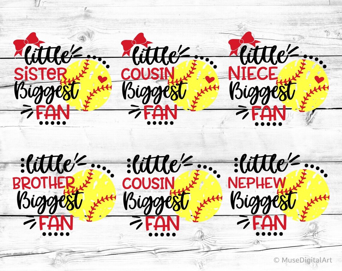 Six different baseball designs for the little ones.