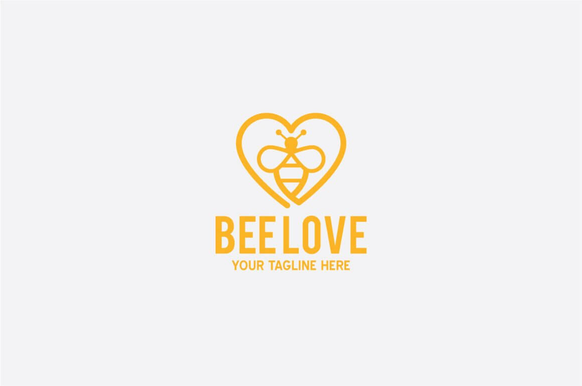 Beelove honey logo on a white background.