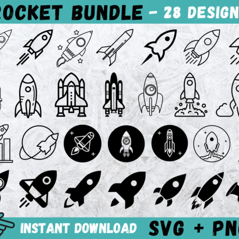 Rocket SVG Bundle, Space Rocket Svg, Spaceship Svg | Master Bundles
