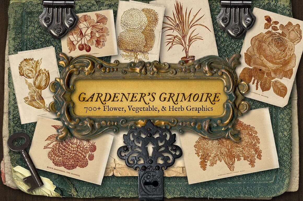 700+ gardener's crimoire: flower, vegetable and herb graphics.