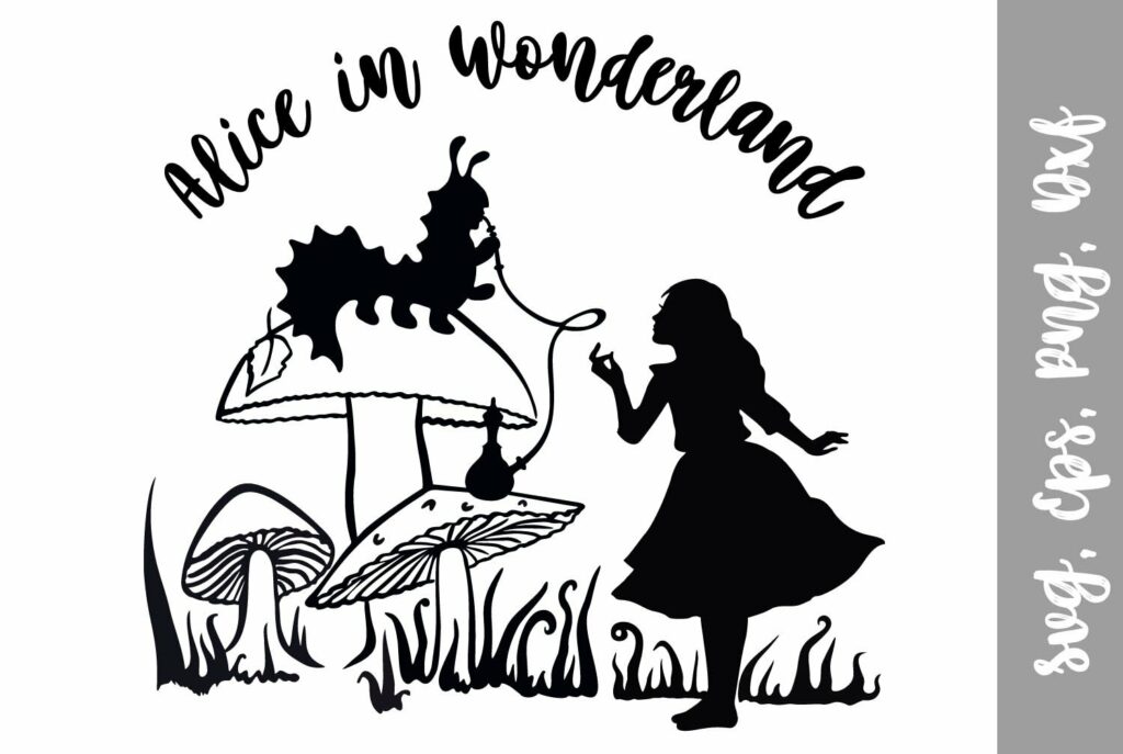 Alice in Wonderland SVG file. Alice Silhouette. – MasterBundles