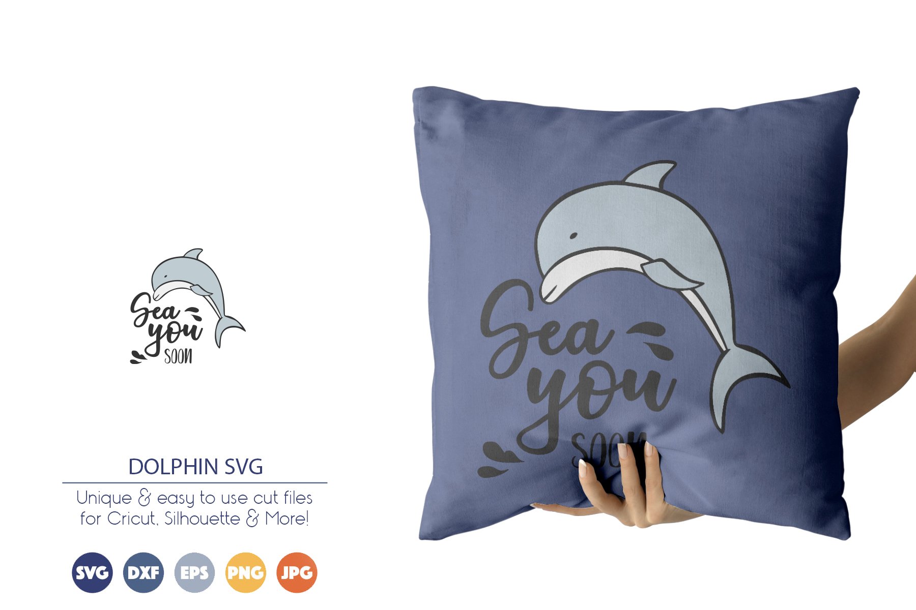 A dolphin on a pillow.