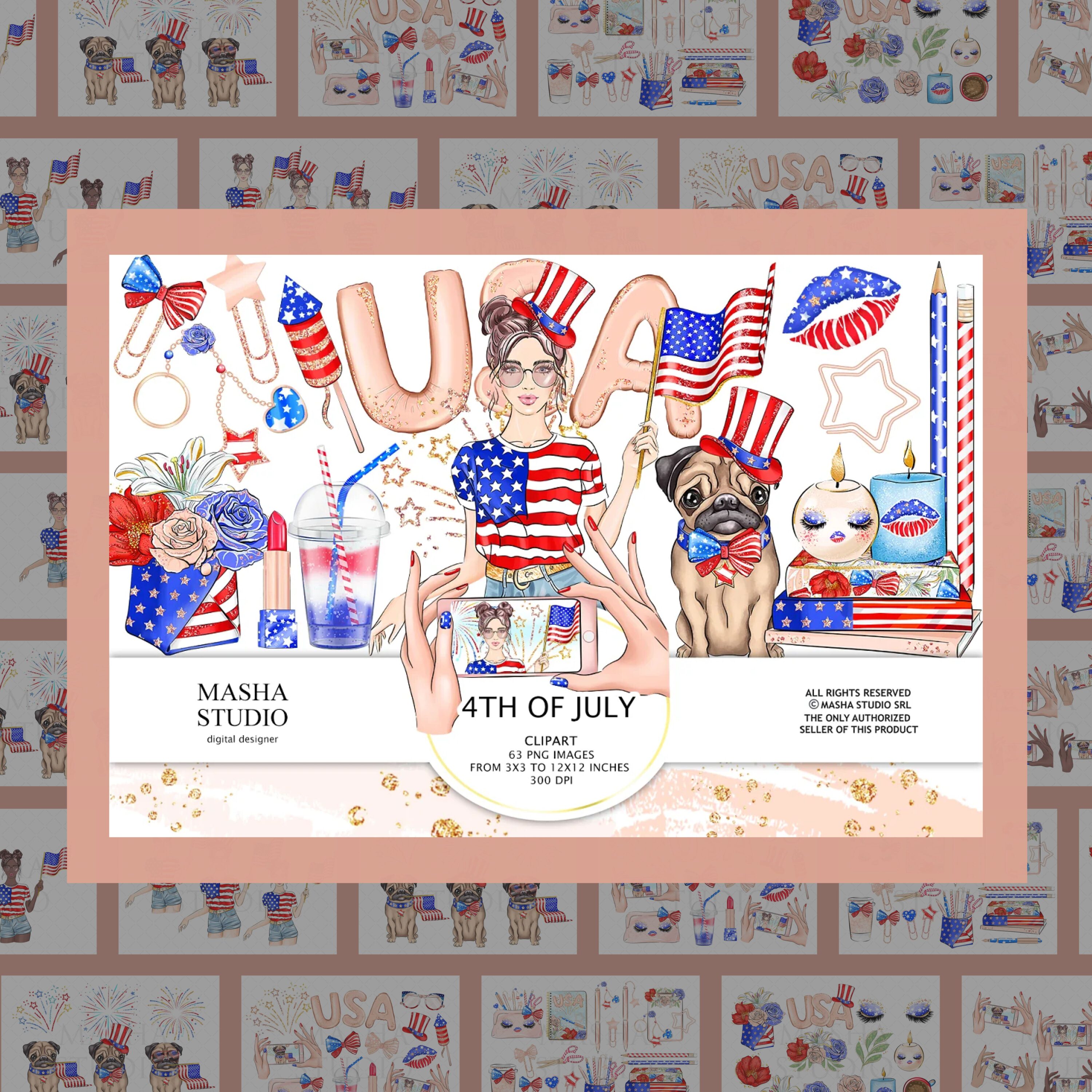 4th of July Clipart cover image.