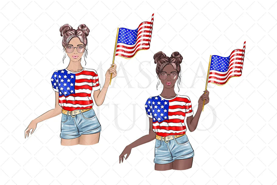 4th of july clipart for print.