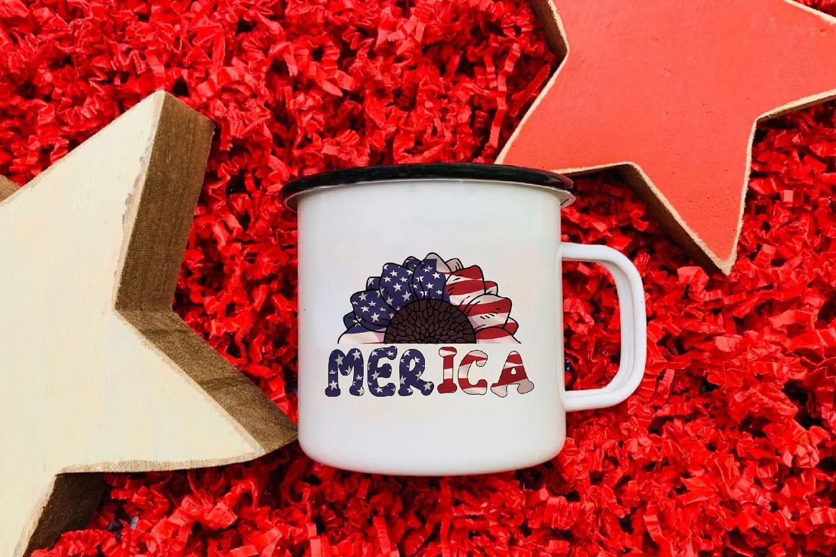 4th of july png sublimation bundle, merica mug design mockup.