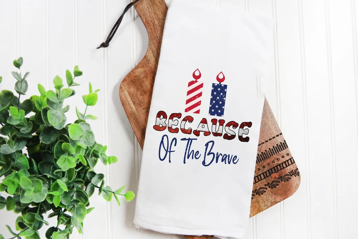 4th of july png sublimation bundle, because of the brave quote.