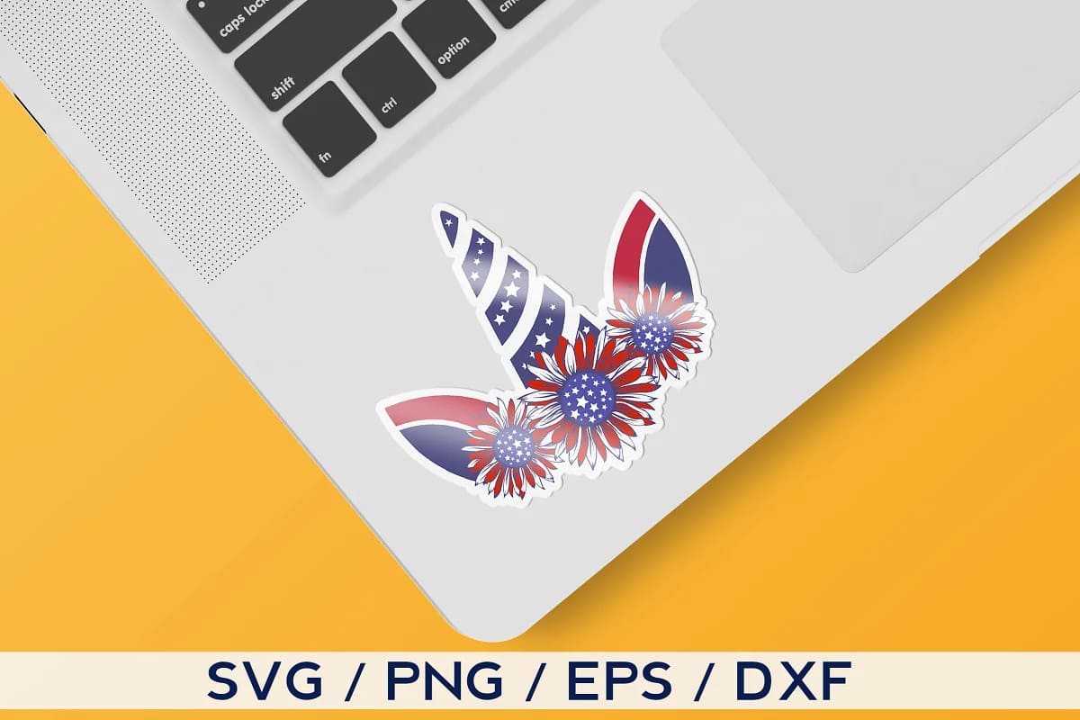 4th of july sticker svg bundle, hat with ears sticker.